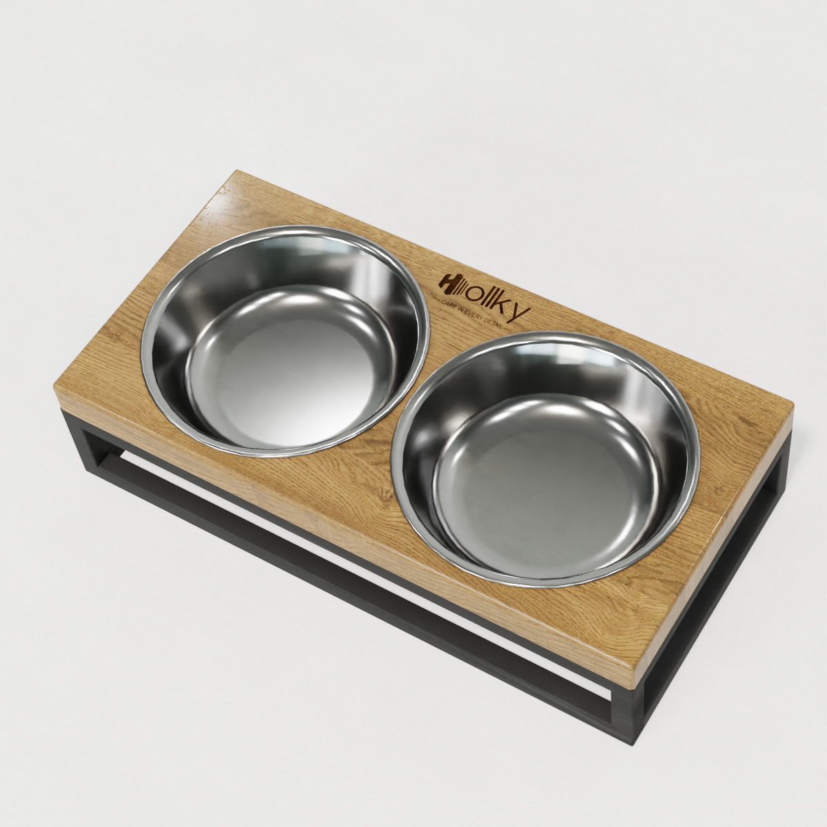 Миски на подставке для маленьких собак и котов Hollky Base XS 2х0,25 л (BXS-28145-GRNT) - фото 6 Миски на подставке для маленьких собак и котов Hollky Base XS 2х0,25 л (BXS-28145-GRNT) - фото 6