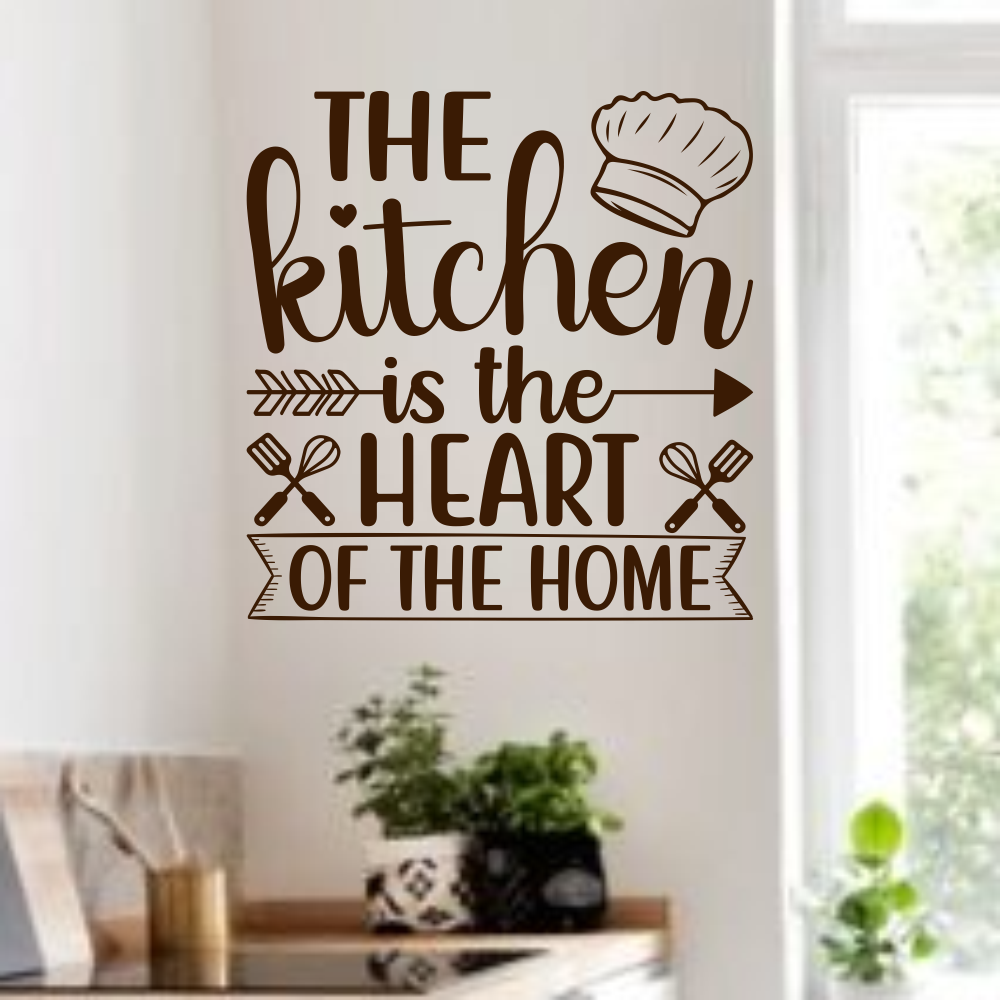 Наклейка Happy Pocket The kitchen is the heart 49х50 см Коричневый матовый (HP-072S-800M) - фото 2