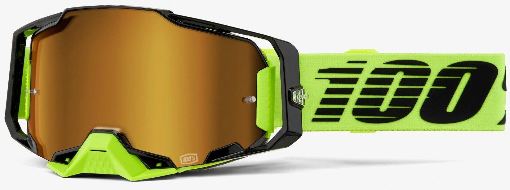 Мотоокуляри 100% ARMEGA Goggle Neon Yellow Mirror Gold Lens (51184)