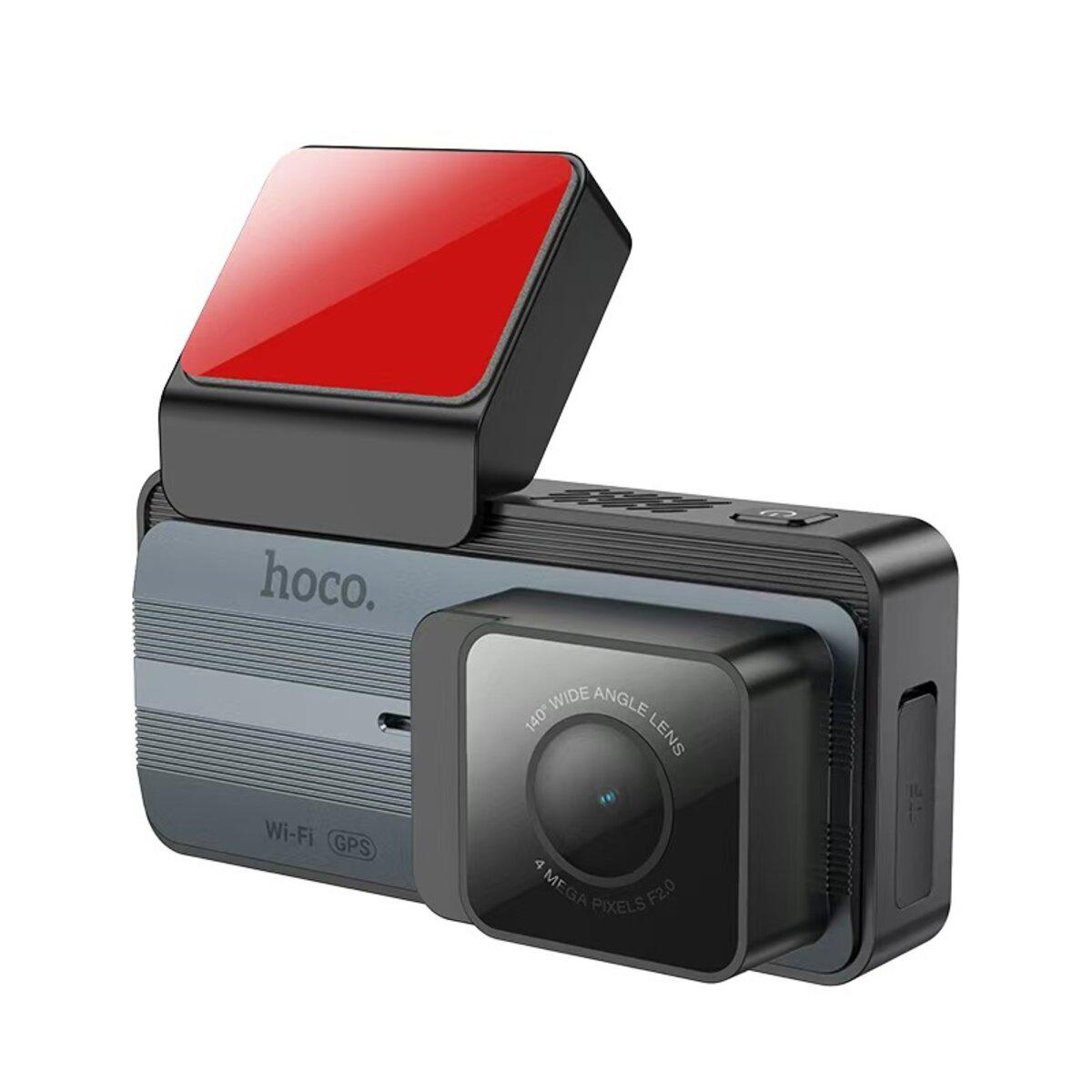 Відеореєстратор автомобільний Hoco DV12 driving recorder 2K display GPS with rear camera 3,69" Grey (6942007640176) - фото 3