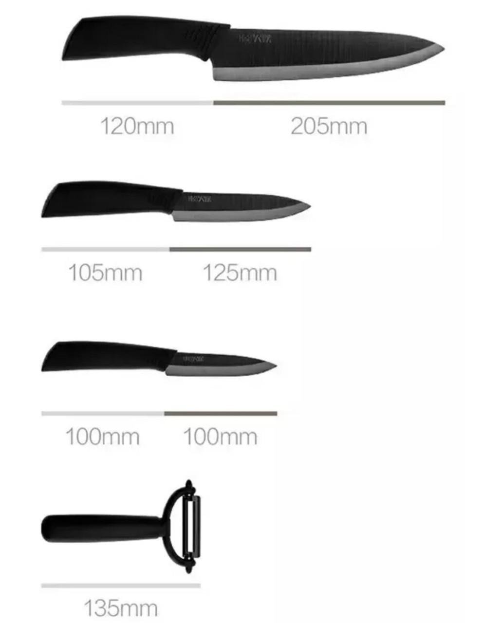 Набор ножей HUOHOU Nano Ceramic Knifes set 4 pcs - фото 4