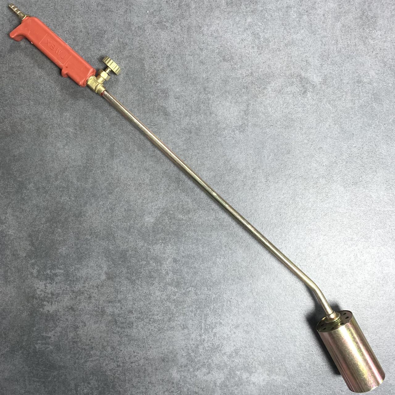 Газовая горелка для смоления с регулятором 700 мм сопло Ø50 мм х 100 мм Газовая горелка для смоления с регулятором 700 мм сопло Ø50 мм х 100 мм