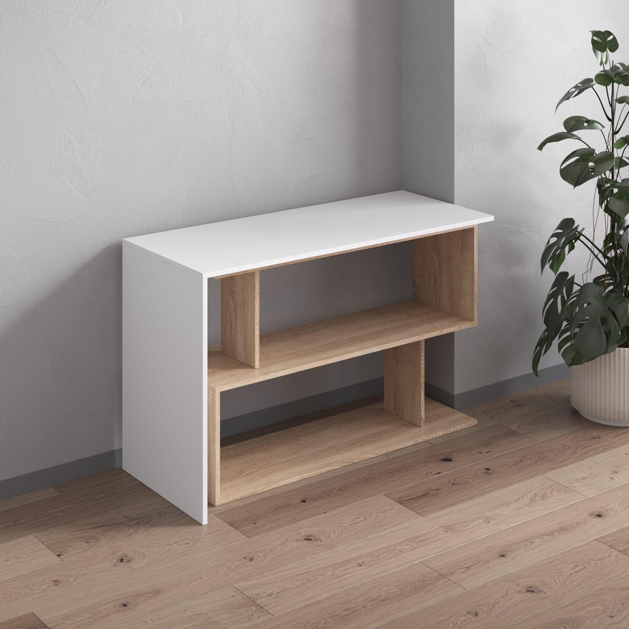 Стіл трансформер ЛДСП Білий з Дуб Сонома - фото 3 Стіл трансформер ЛДСП Білий з Дуб Сонома - фото 3