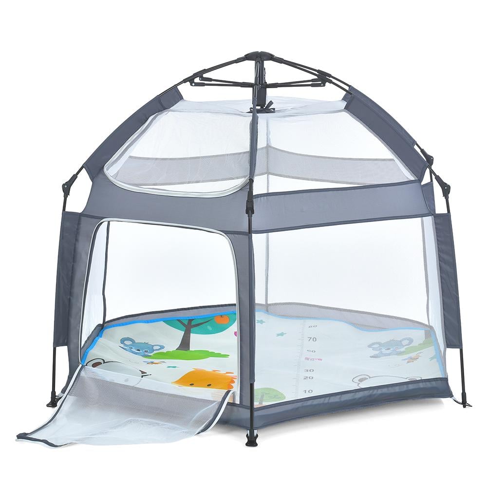 Палатка автоматическая MR 1512 с сетчатыми стенками и ковриком 146х127х110 см Серый - фото 9 Палатка автоматическая MR 1512 с сетчатыми стенками и ковриком 146х127х110 см Серый - фото 9