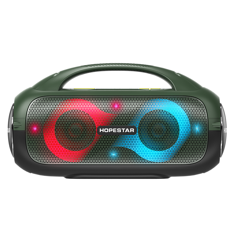 Портативная колонка акустическая стерео HOPESTAR A50 Party 80W/Bluetooth/TWS/MP3/AUX/Mic Зеленый