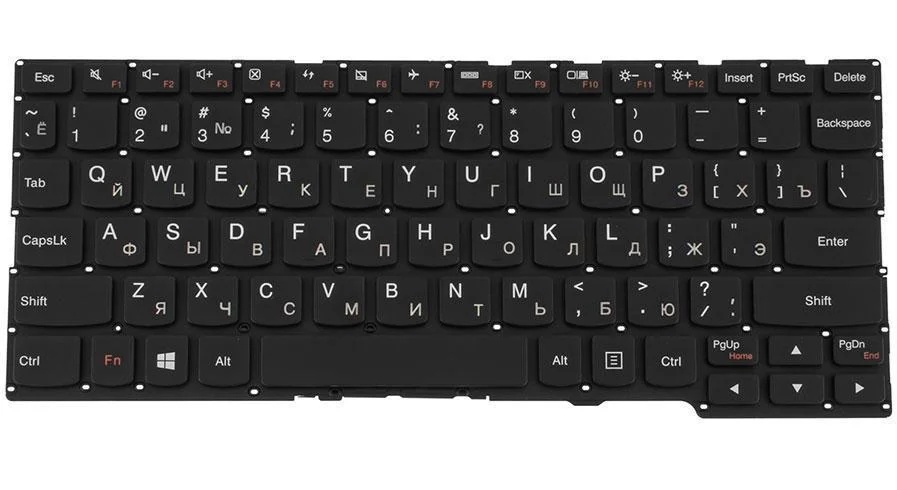 Клавиатура для ноутбука Yoga 300-11IBY Laptop ideapad Черный (182397)