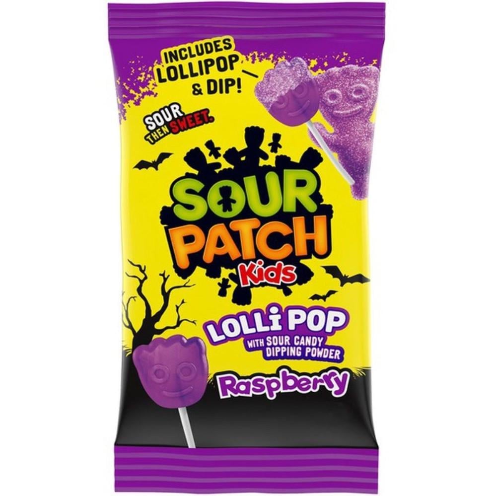 Леденцы с кислой посыпкой Sour Patch Kids Raspberry Lollipops 1 шт. (1978338497)