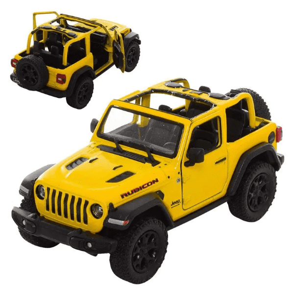 Іграшковий джип Kinsmart KT5412WB Jeep Wrangler 1:34 Жовтий (43130) - фото 2