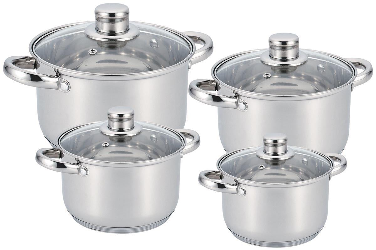 Набір каструль із нержавіючої сталі Benson BN-206 8 пр.