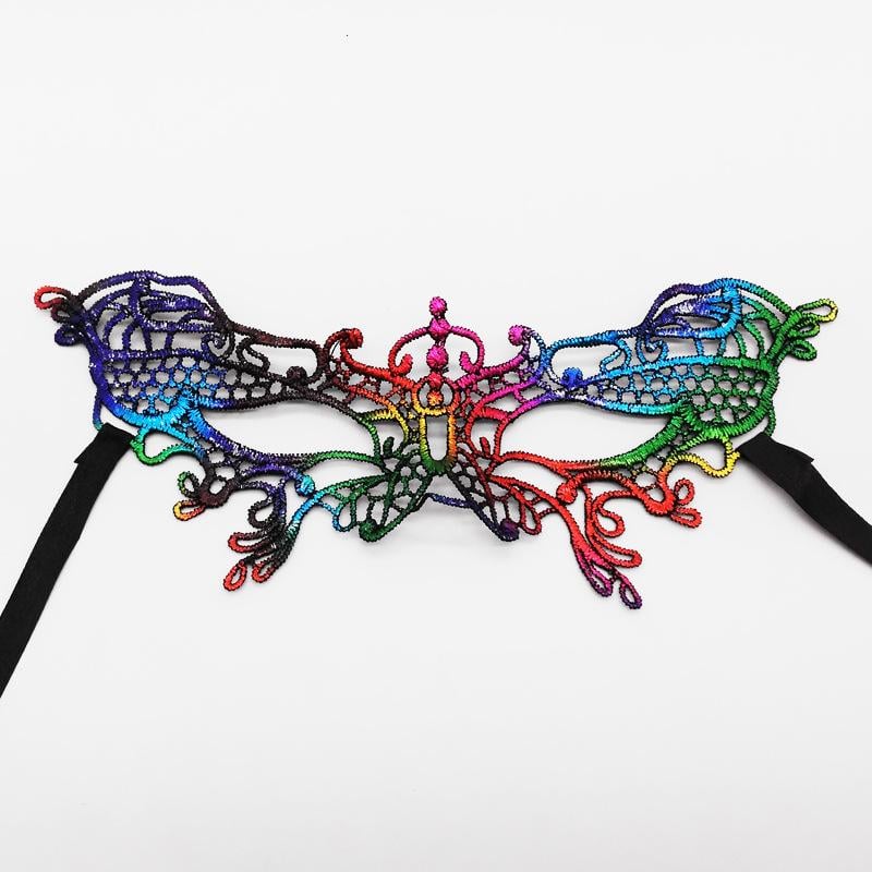 Маска ажурная на глаза на завязках One size Разноцветный (1108/5)