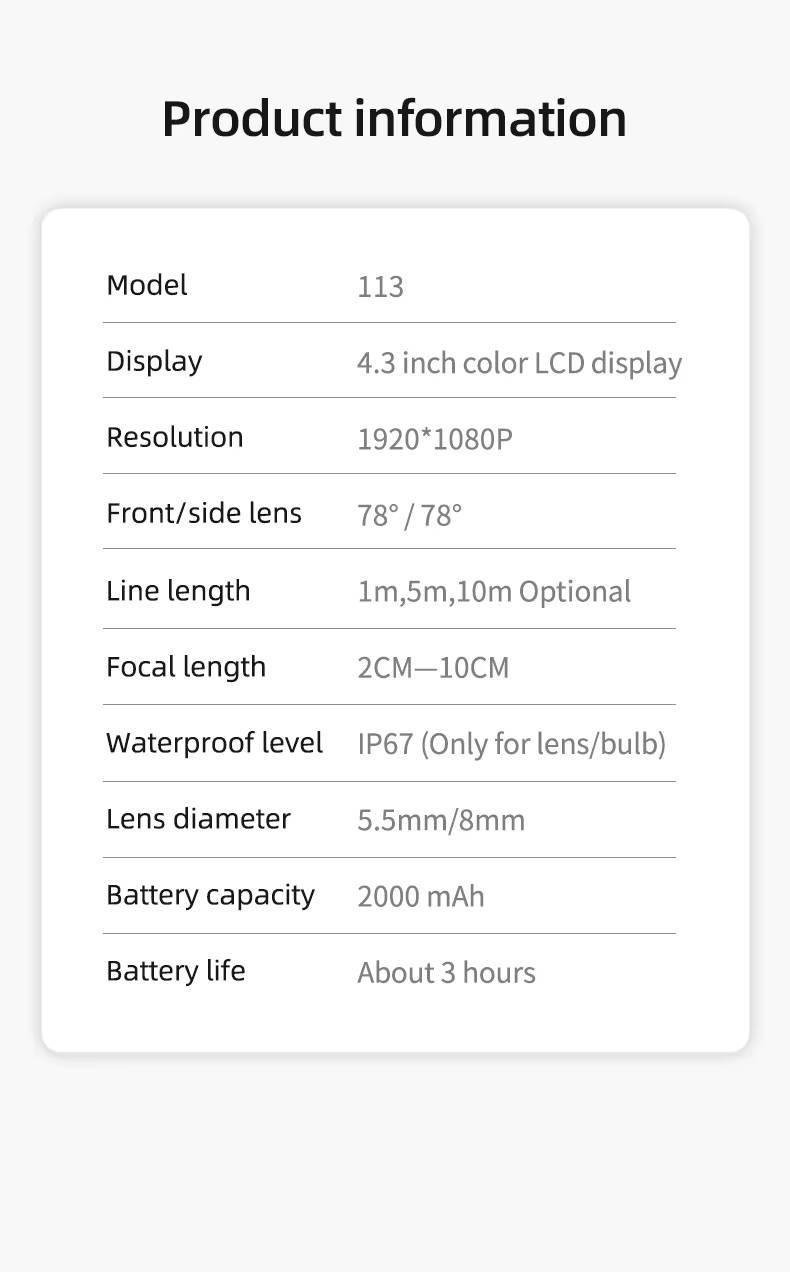 Відеоендоскоп Inskam 113 DL 8 мм 2 камери 5 м (1324) - фото 10 Відеоендоскоп Inskam 113 DL 8 мм 2 камери 5 м (1324) - фото 10