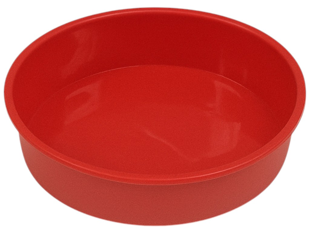 Форма силиконовая для выпечки кексов/пирогов/запеканок круглая 16,5 см Красный (31765229)