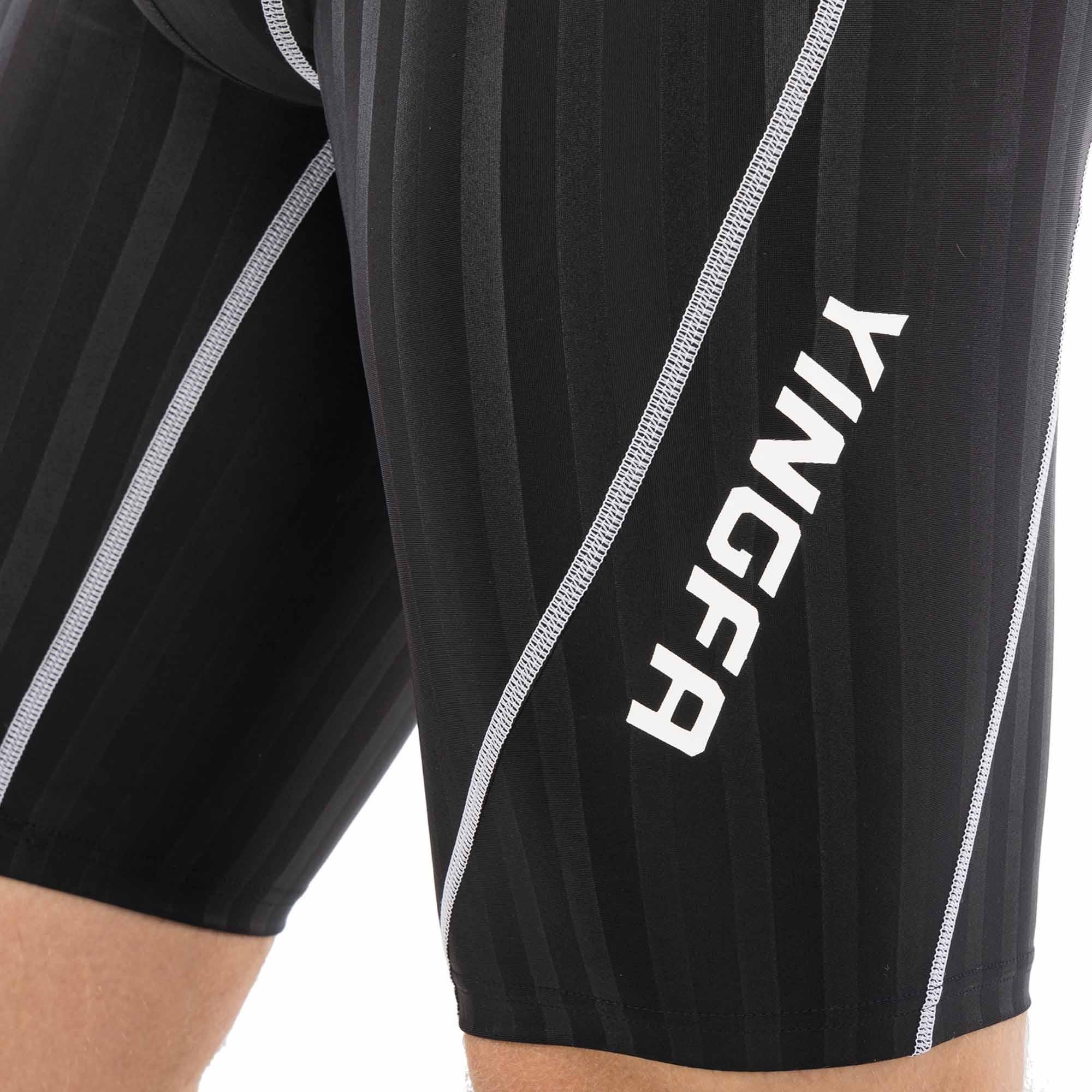 Плавки боксери чоловічі для плавання YINGFA 9102 XL Чорний/Сірий (9102_Черный-серый_XL_(165-170) - фото 6