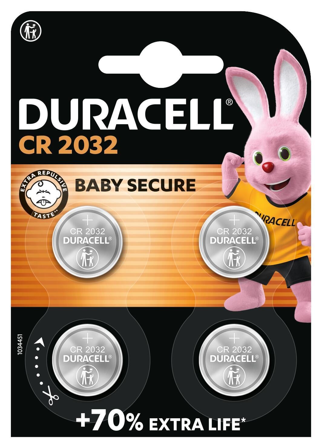 Батарейка Duracell CR2032 Lithium 3v 4 шт. (33829838)