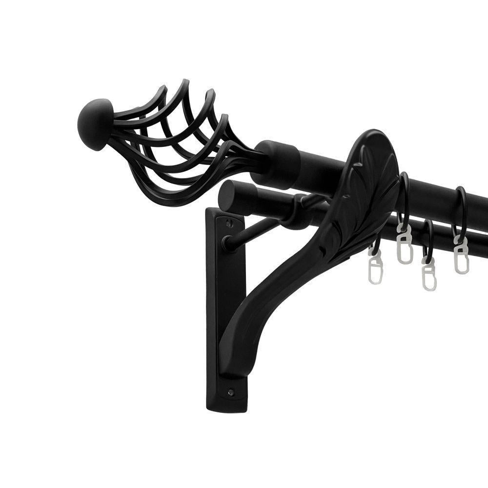 Карниз металевий Orvit Арезо двохрядний 25/19 РЕТРО мм 200 см Чорний оксамит (000-7276)