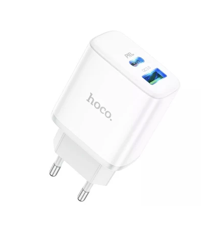 Зарядное устройство Hoco C105А USB/USB-C PD20W QC3.0 Белый (2661182527) Зарядное устройство Hoco C105А USB/USB-C PD20W QC3.0 Белый (2661182527)