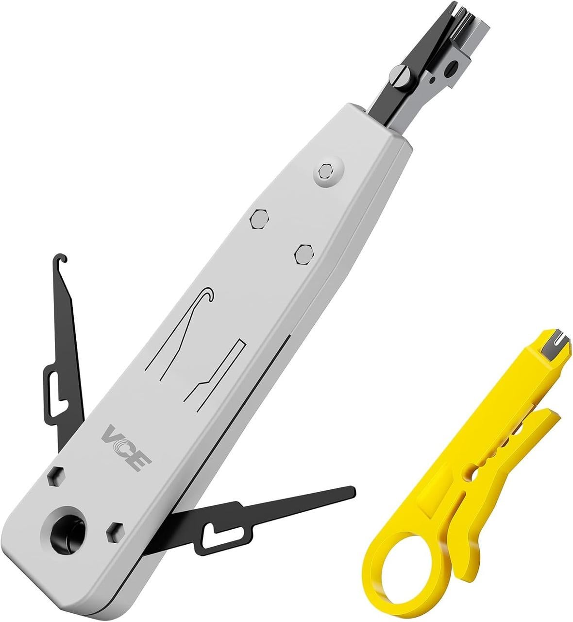 Інструмент для обтиску кабелю VCE G602 Punch Down Tool для RJ45 Cat5/Cat6/Cat7 з стрипером Інструмент для обтиску кабелю VCE G602 Punch Down Tool для RJ45 Cat5/Cat6/Cat7 з стрипером