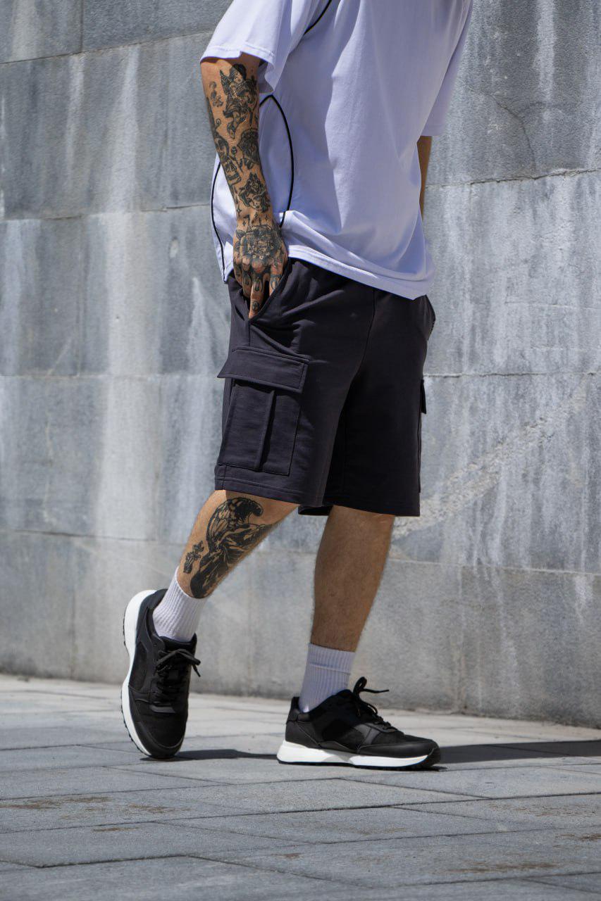 Шорты Cargo мужские весенне-летние трикотажные XXL Графит (26460/3/5) - фото 4 Шорты Cargo мужские весенне-летние трикотажные XXL Графит (26460/3/5) - фото 4