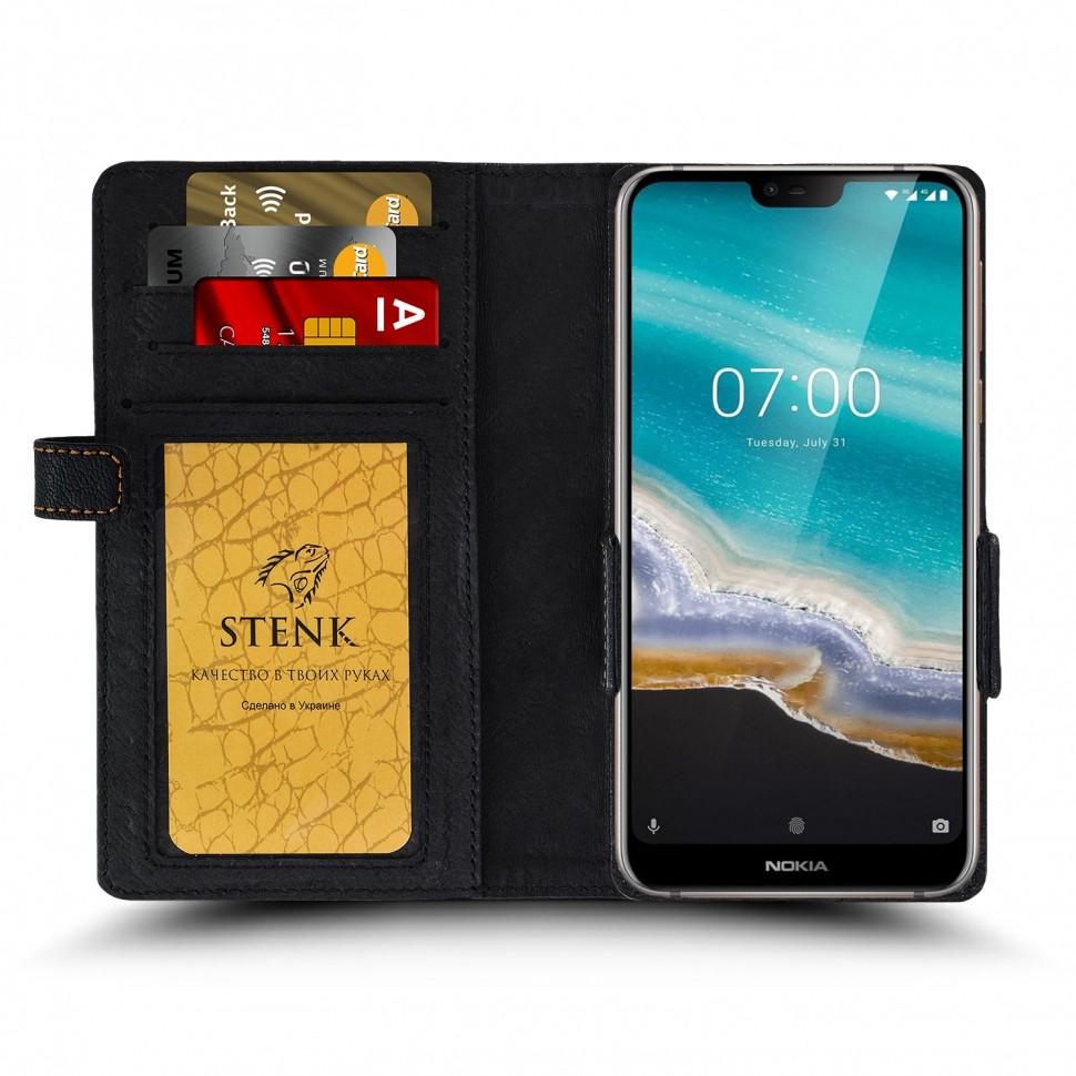 Чехол книжка Stenk Wallet для Nokia 7.1 Черный (62960)