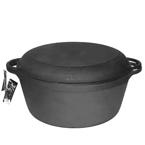 Каструля Ситон 5,5 л чавунна з кришкою-сковородою