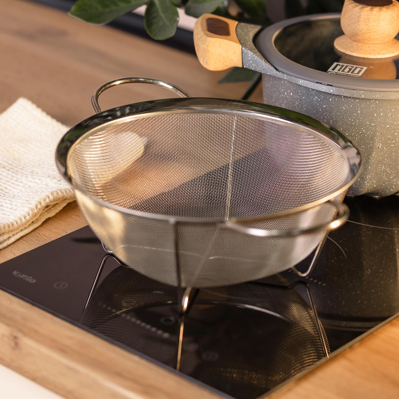 Дуршлаг с двумя ручками 20 см (HP-19-2-20) - фото 1 Дуршлаг с двумя ручками 20 см (HP-19-2-20) - фото 1