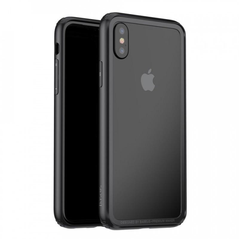 Чохол-бампер Baseus Hard&Soft Border Series Bumper for iPhone X, Black