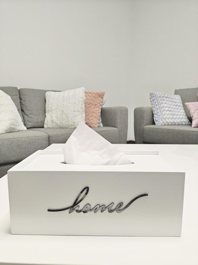 Серветниця Home 26х14х9,5 см Silver/White (Box2)