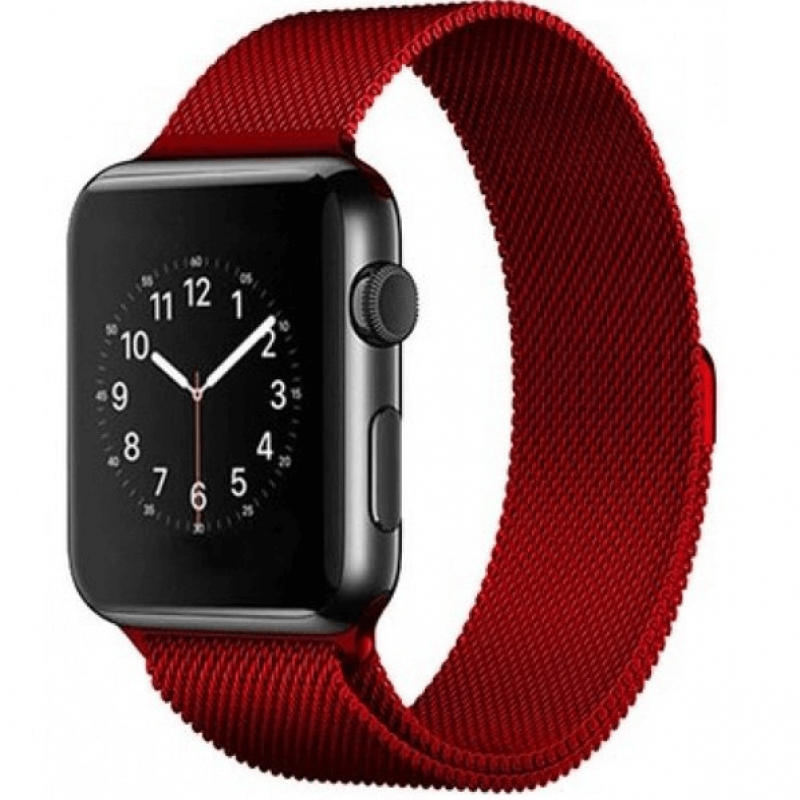 Ремінець Elite Milanese Loop Міланська петля для Apple Watch 38/40/41 мм S/M Red - фото 1