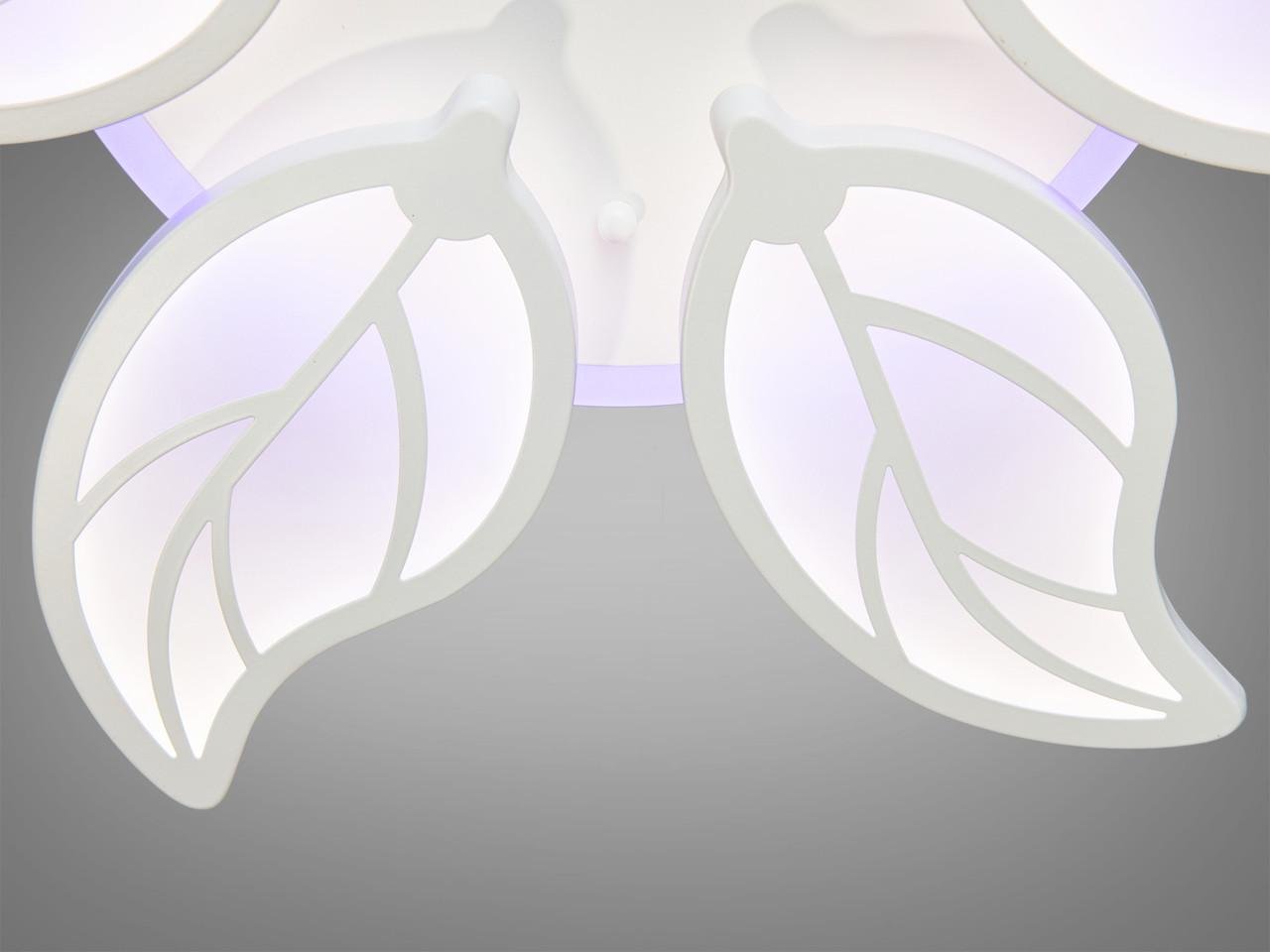 Люстра LED в спальню с подсветкой 8028-6WH-LS 105W на 15 м2 Белый (2019840818) - фото 7 Люстра LED в спальню с подсветкой 8028-6WH-LS 105W на 15 м2 Белый (2019840818) - фото 7