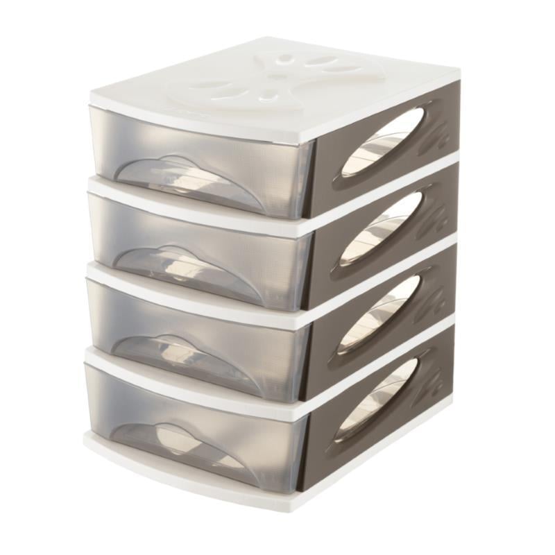 Комод модульный MEDYA 4 выдвижные ящики 26x35x39 см Серо-бежевый (3968)