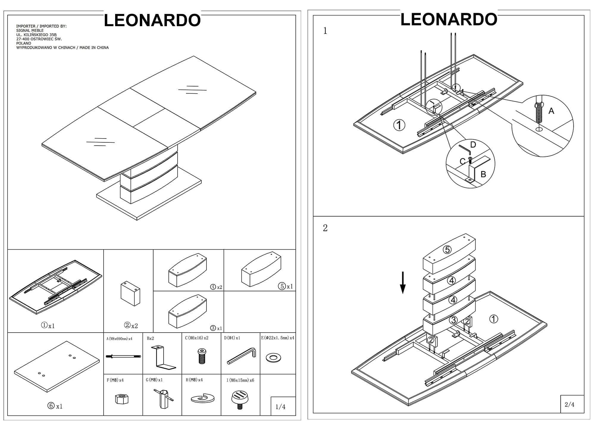 Стіл обідній Signal Leonardo 140х80 Дуб - фото 9