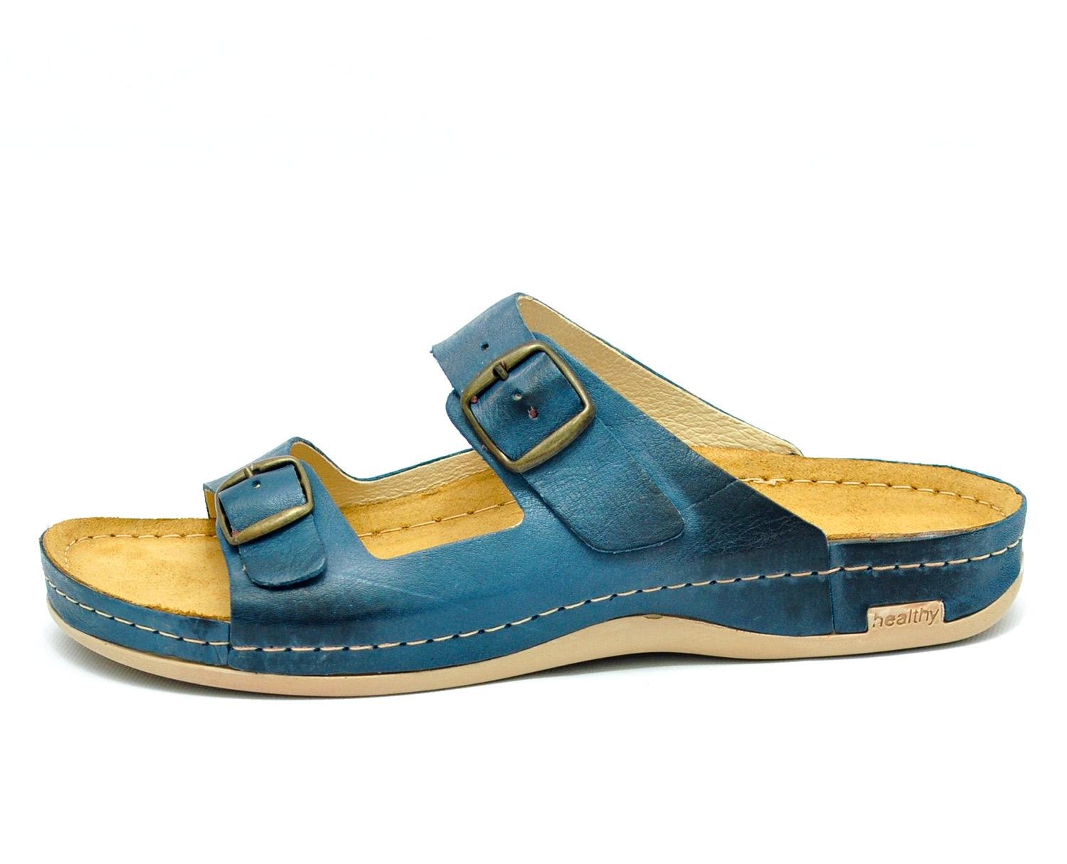 Мужские сандалии кожаные Leon 703M р. 45 Синий