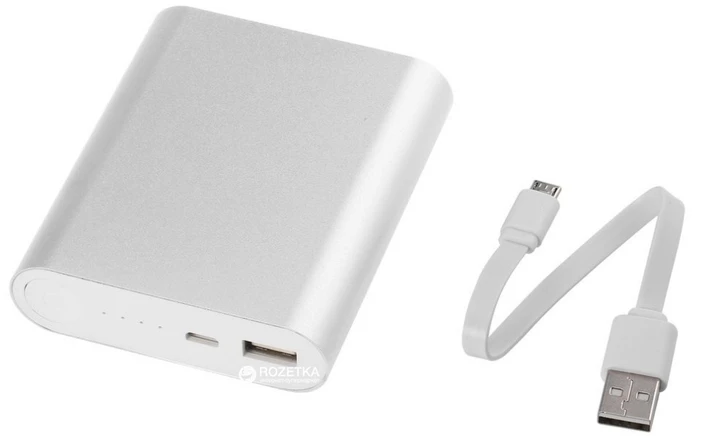 Повербанк MI 10400 мАч для смартфонов и планшетов Серебристый (2173) - фото 5