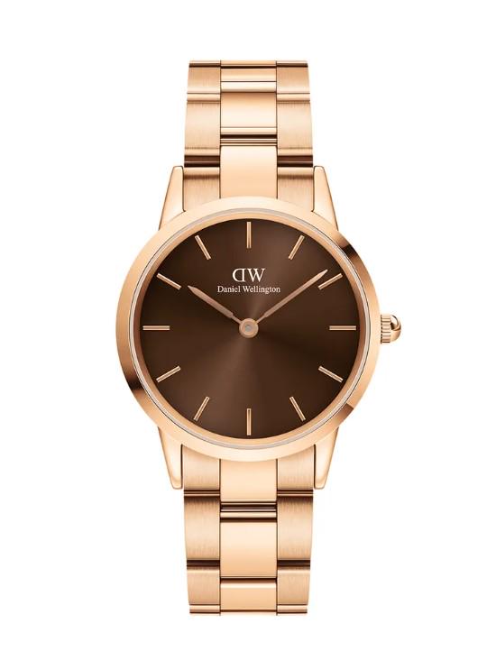 Часы кварцевые Daniel Wellington DW00100462 Iconic Link Amber 32 RG Brown