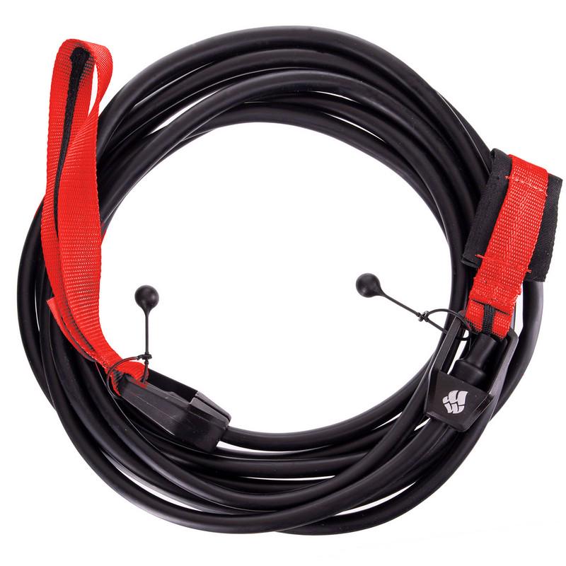 Тренажер для бассейна профессиональный MadWave LONG SAFERY CORD M077102 сопротивление от 5,4 до 14,1 кг 6 м Черный (M077102_Красный) Тренажер для бассейна профессиональный MadWave LONG SAFERY CORD M077102 сопротивление от 5,4 до 14,1 кг 6 м Черный (M077102_Красный)