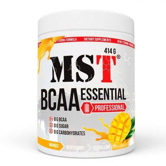 Амінокислота BCAA для спорту MST Nutrition BCAA Essential Professional 414 г 30 порцій Mango