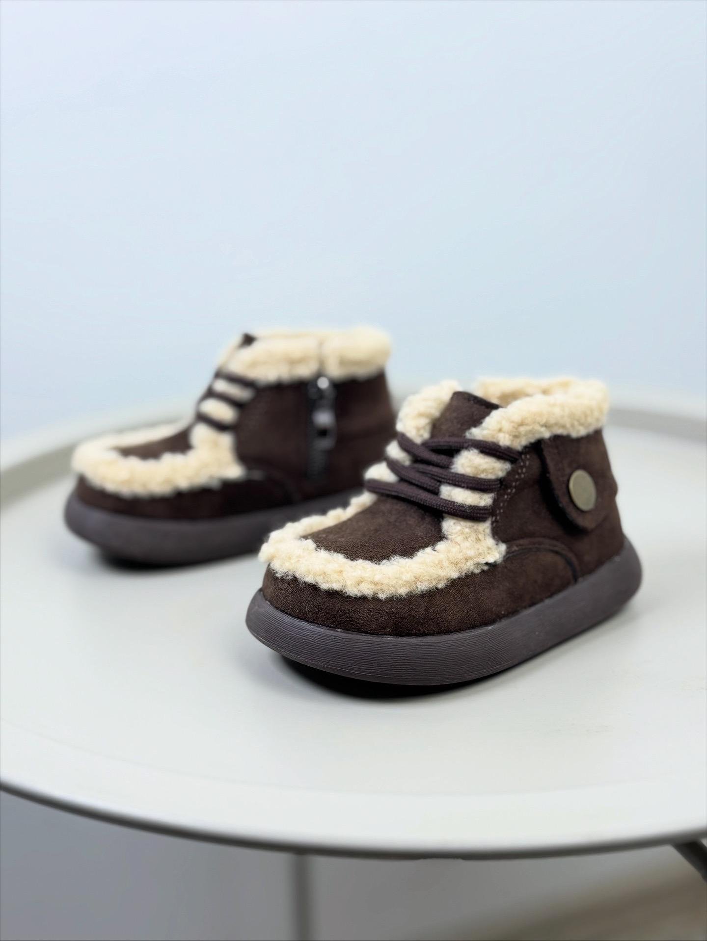 Ботинки детские зимние 1673 р. 26 Коричневый (30775925)