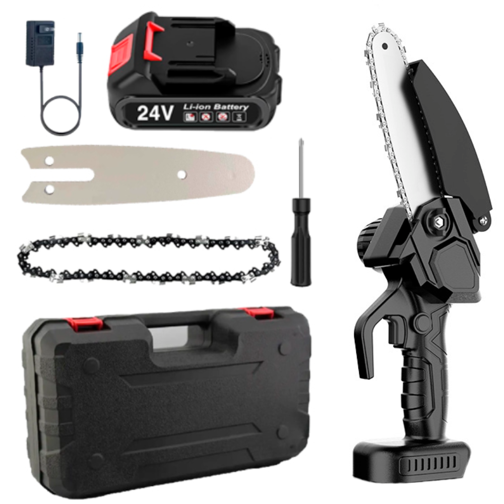 Пила мини аккумуляторная 6" 24V в кейсе с защитным кожухом с вольфрамовой шиной (N-031)