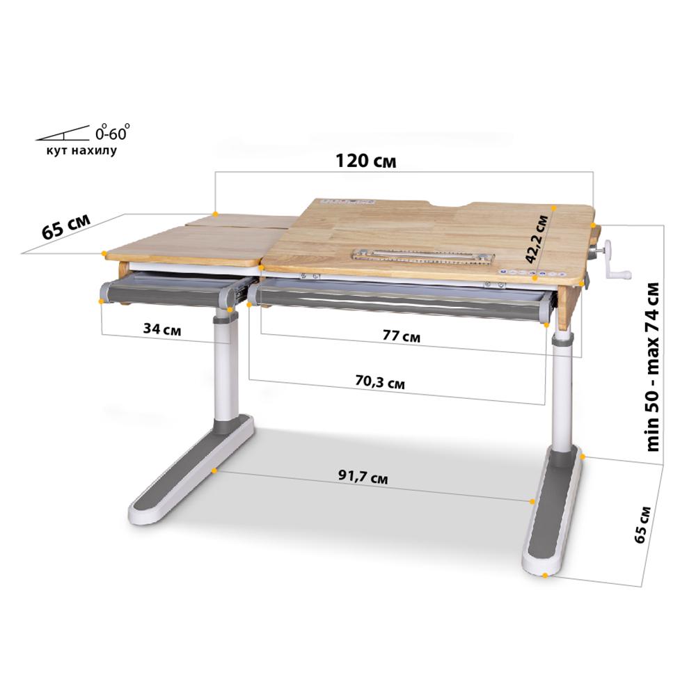 Шкільна ергономічна дитяча парта трансформер Mealux Oxford Wood Lite Рожевий (BD-920 Wood PN Lite) - фото 4