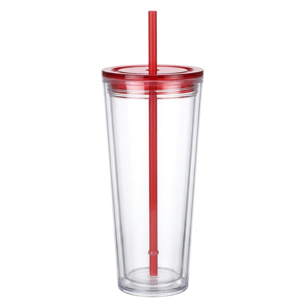 Набір термосклянок Rainbow Tumbler 700 мл з подвійними стінками та трубочками 4 шт. (33493729)