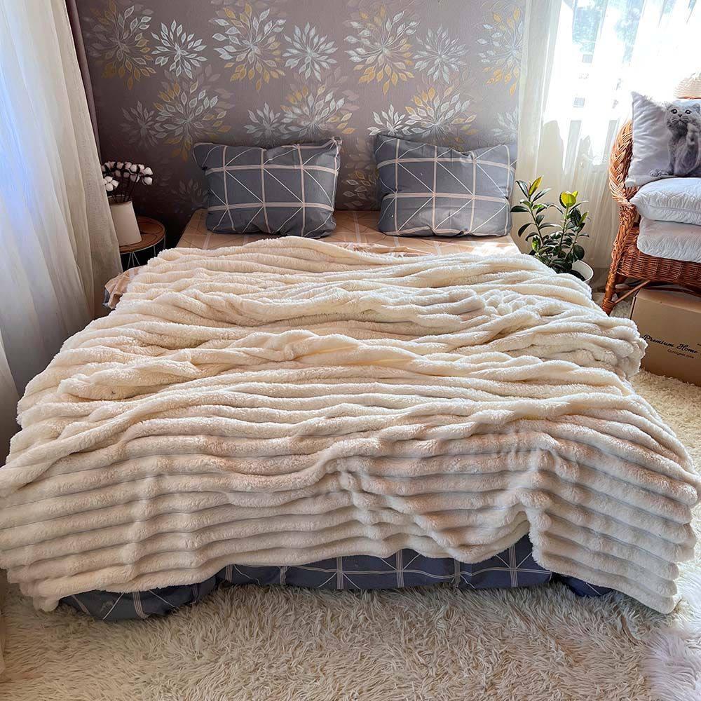 Плед плюшевий на диван 200x230 см Шарпей (П4К-Mpled003/2)