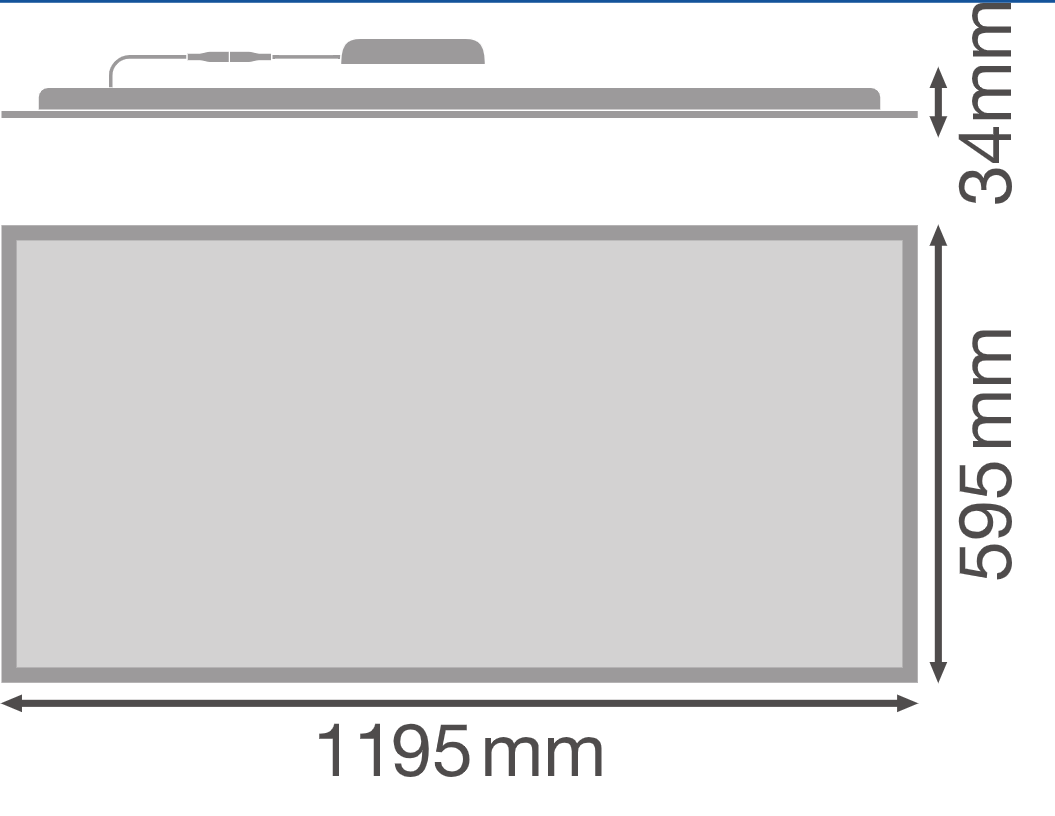 Світильник панельний Ledvance 53 W 4000К 5830 lm 1195x595 мм IP20/40 Холодний білий (4099854017643) - фото 4