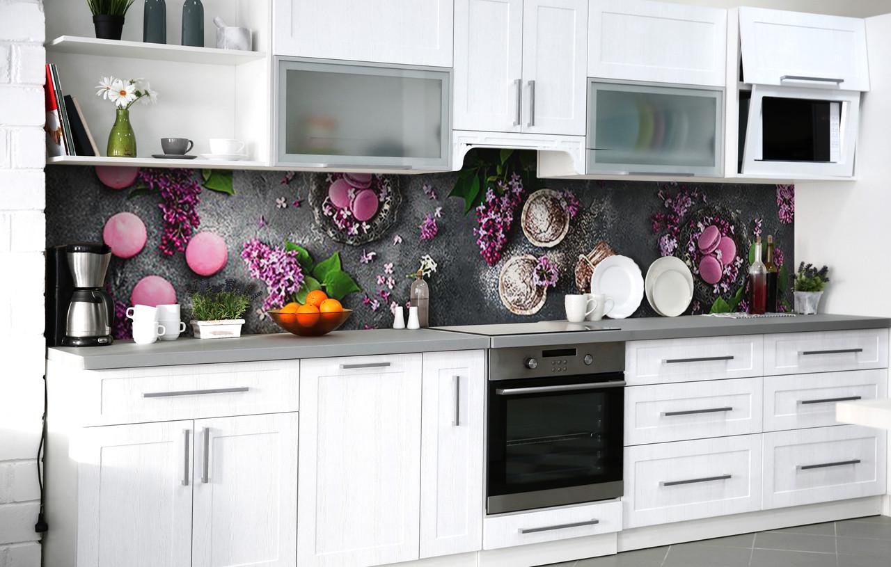 Кухонный фартук Лиловый маффин виниловый самоклеющийся 65х250 см