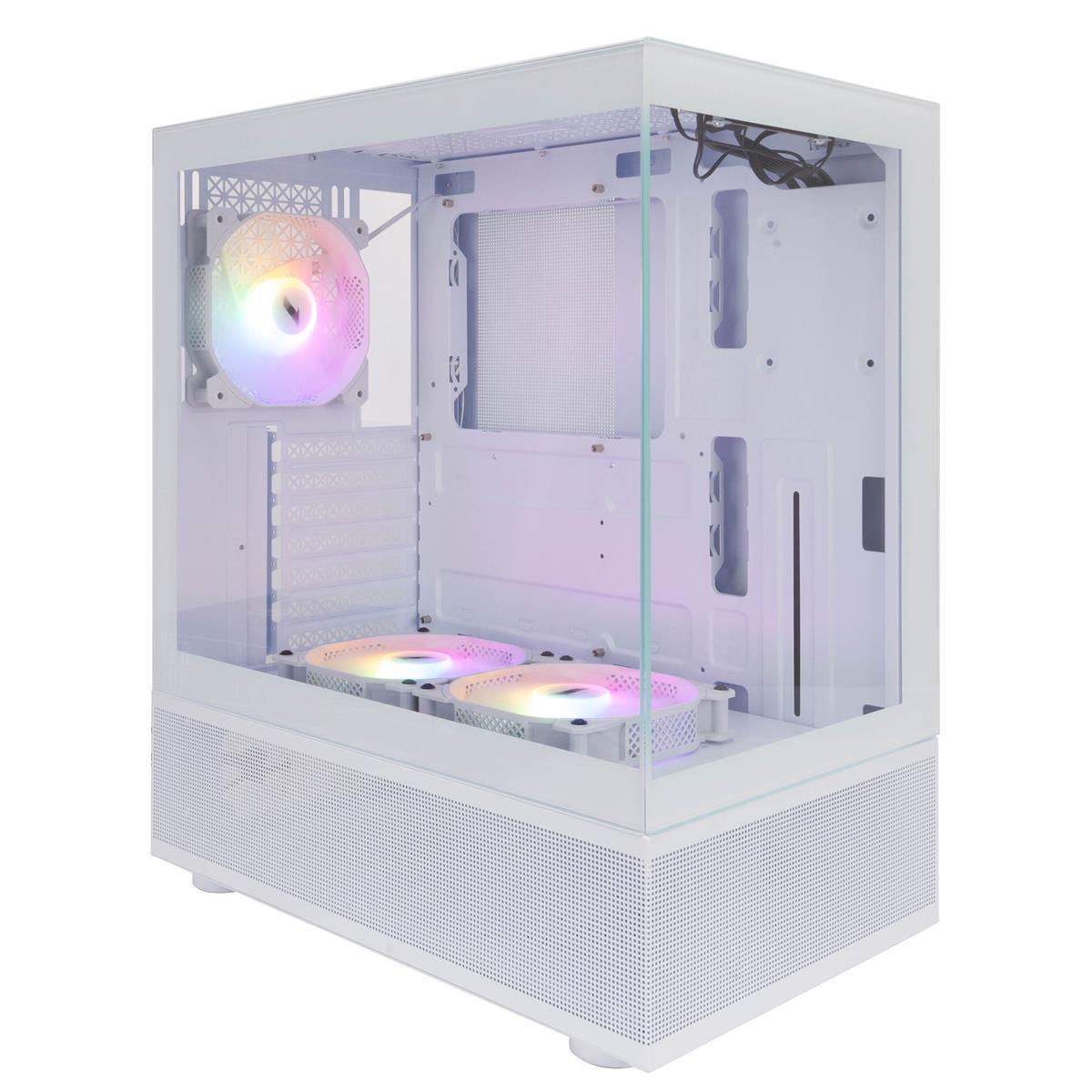 Корпус для ПК 1stPlayer Mi7-A-WH-2F7R-W-1F7-W ARGB no PSU White (26938197)