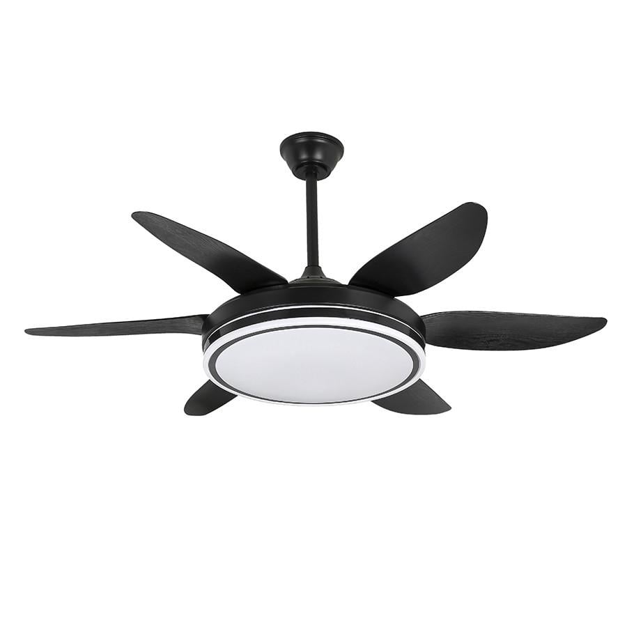 Люстра-вентилятор Levistella 7947101 52 BK з круглою LED лампою та пультом Чорний (2659179369)