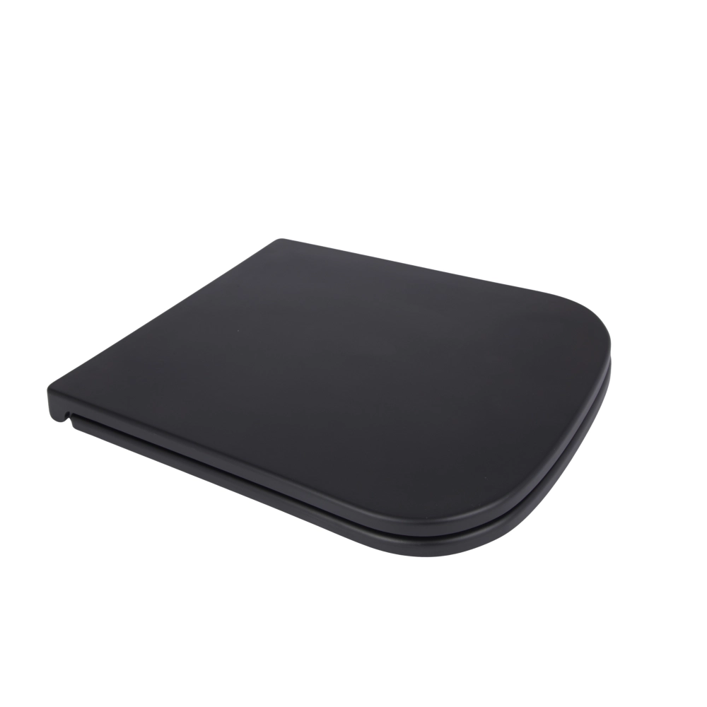 Сидіння для унітаза Qtap Tern з мікроліфтом Slim Duroplast Quick Release QT99HY2322MB 435x345x55 мм Matt Black (SD00051482)