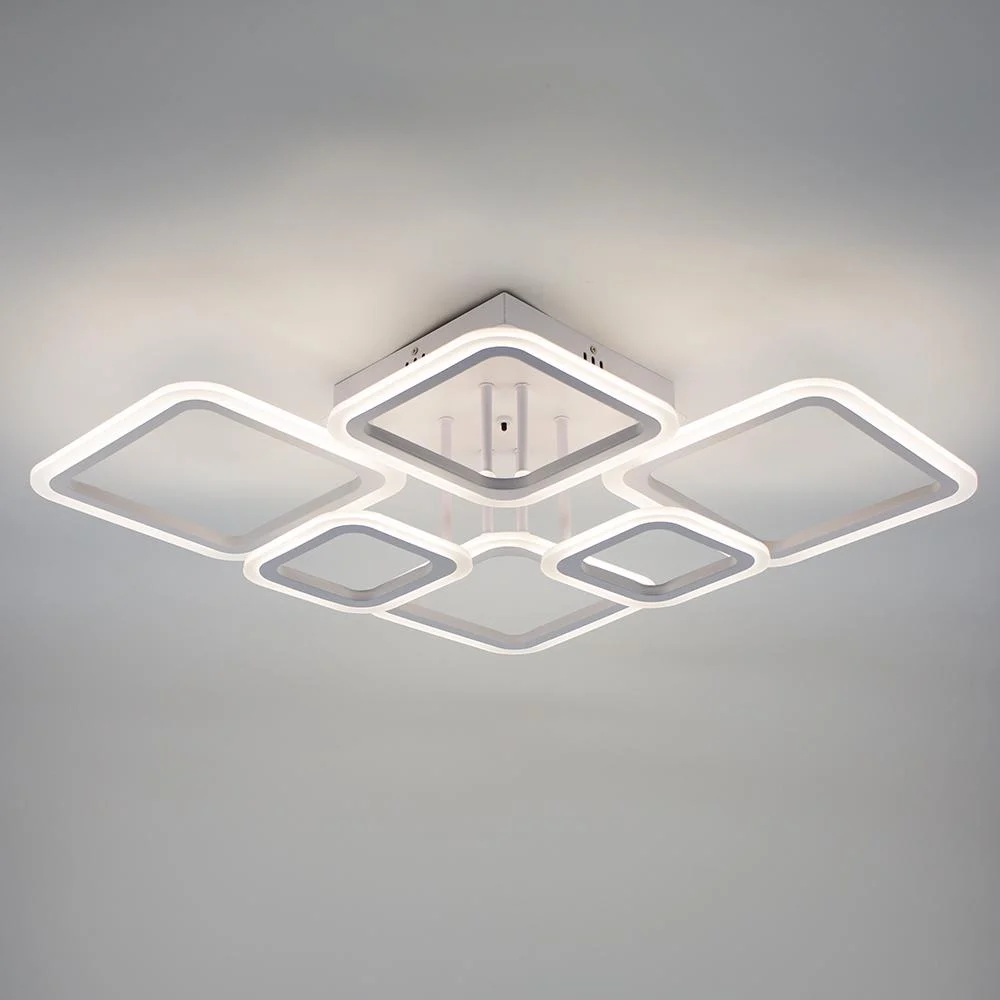 Люстра светодиодная ESLLSE OVAL 6S с пультом 75 Bт 810x600x175 мм (10597)