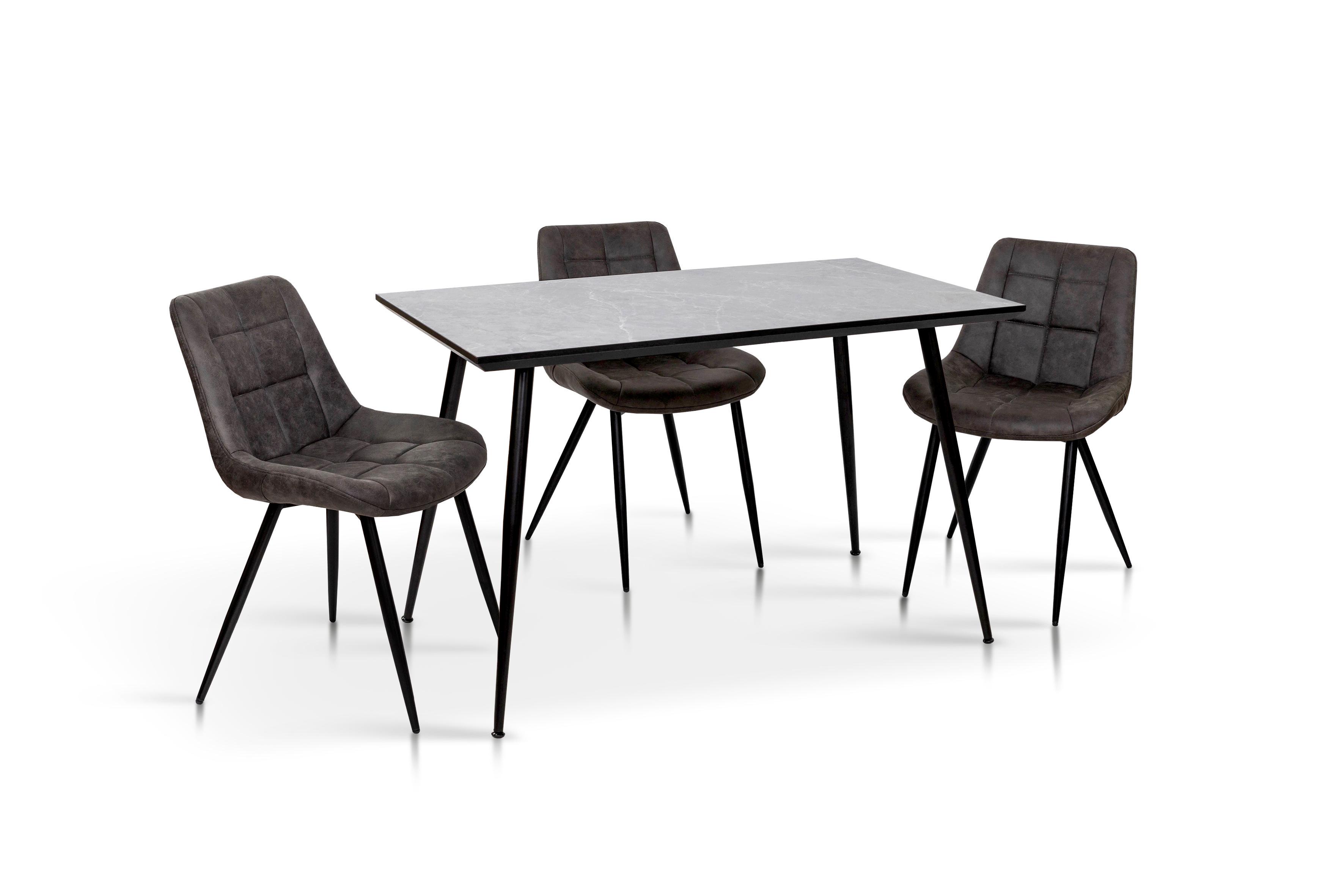 Обеденный стол Грейс Торнадо 1200х700х750 мм Черный/Серый бетон МДФ (GAА0055443) - фото 3