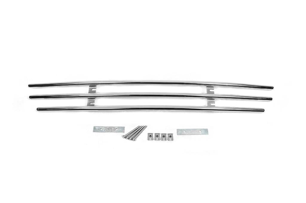 Решетка цельная 2008-2012 Carmos для Peugeot Partner Tepee 2008-2018 гг. нержавеющая сталь Хром