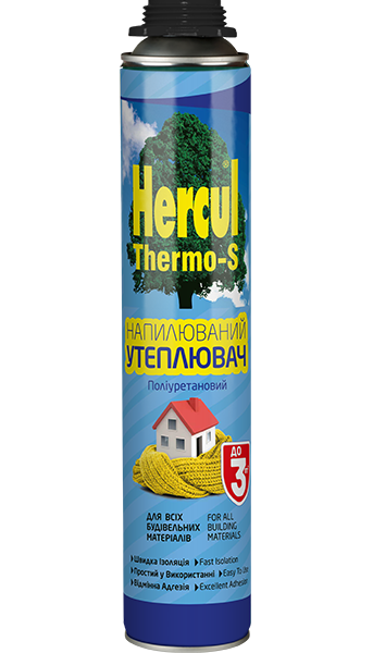 Напилюваний поліуретановий утеплювач Hercul Thermo-S 850 мл (10606980)
